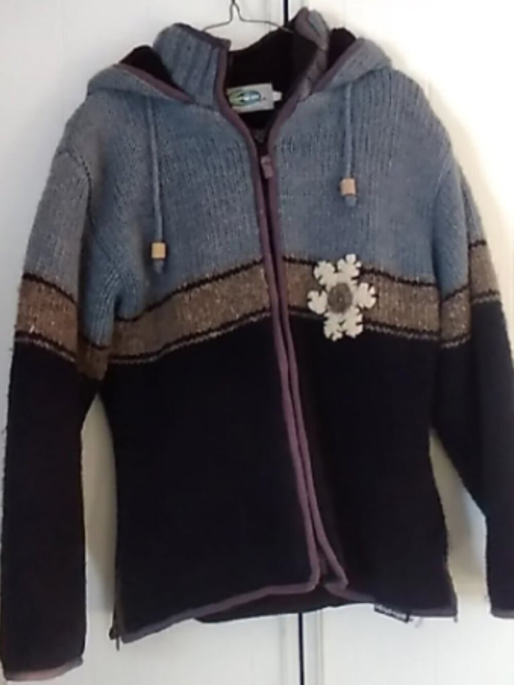 Laundromat Wool Sweater Coat - Size M